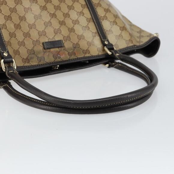 GUCCI GG Crystal Tote Bag Coated Canvas Outlet Beige Gold - Picture 7 of 13